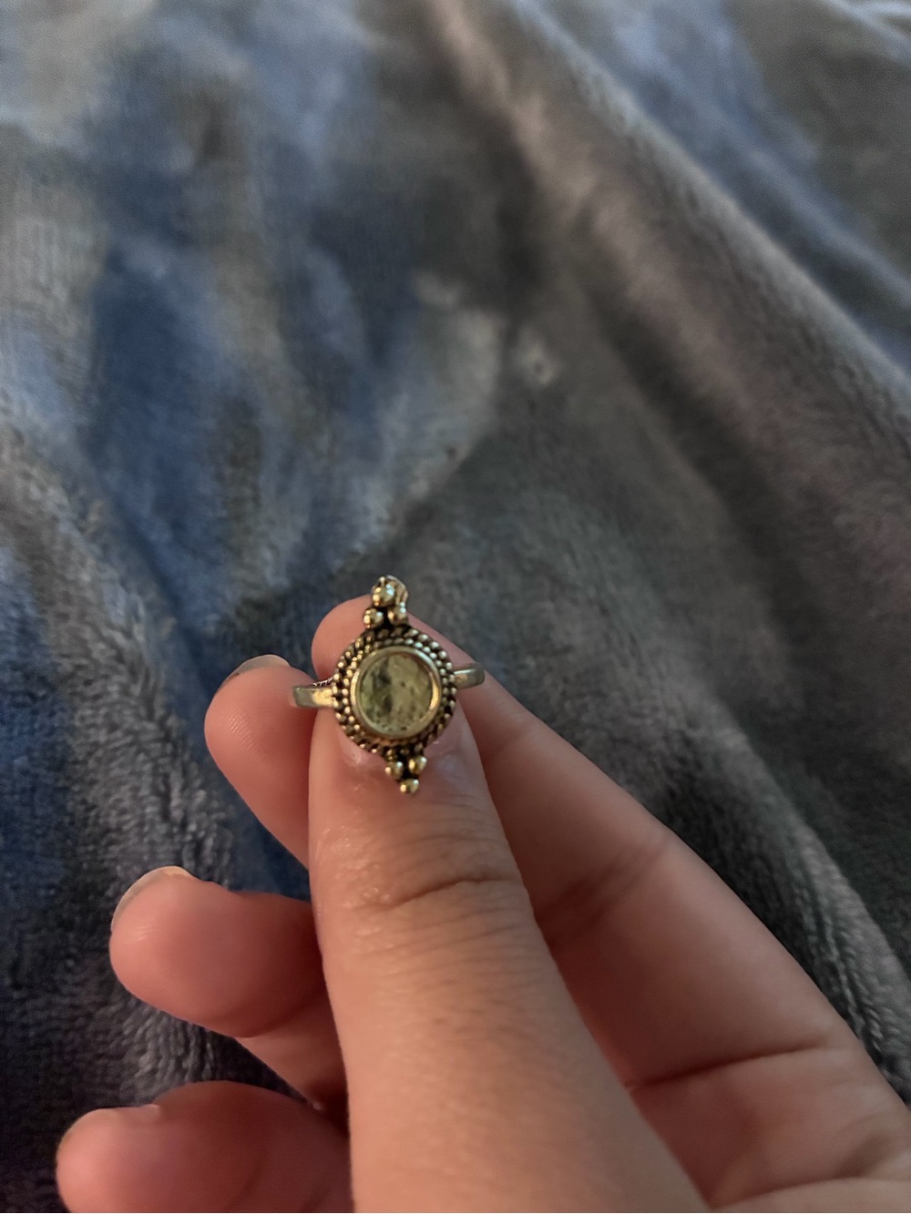 Vintage Antique Boho Silver Oxidized Statement Ring